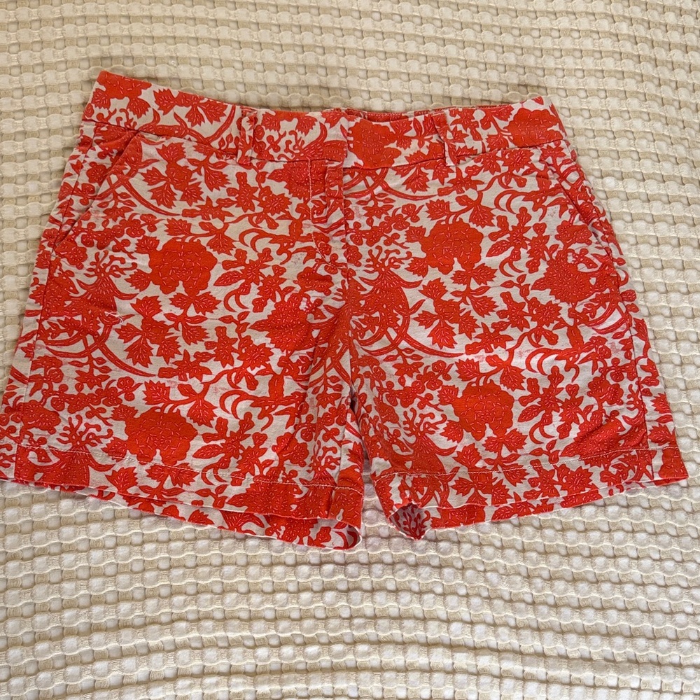 Loft Orange Floral Women's Shorts Sz 6